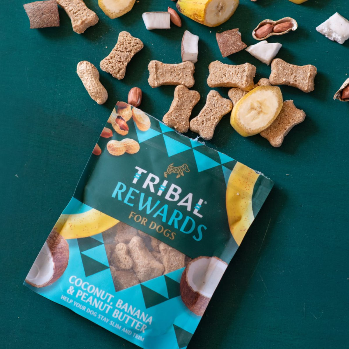 TRIBAL Rewards, XS-XL, Cocos și Banane, punguță recompense funcționale câini, obezitate, 125g - poza 2