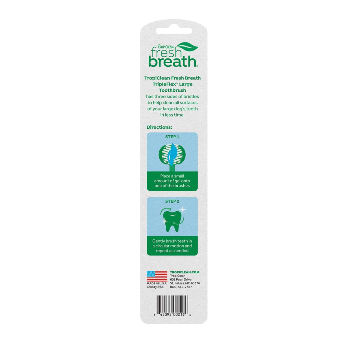 Triple Flex Toothbrush TropiClean For Dogs L - poza 3
