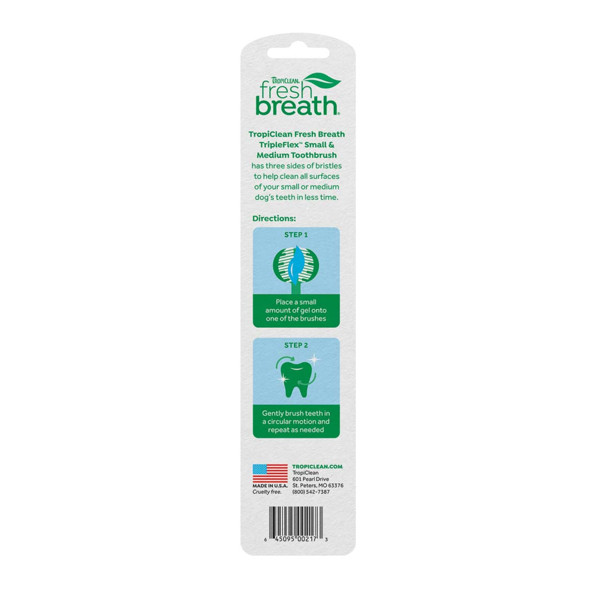 Triple Flex Toothbrush TropiClean For Small Dogs S - poza 3