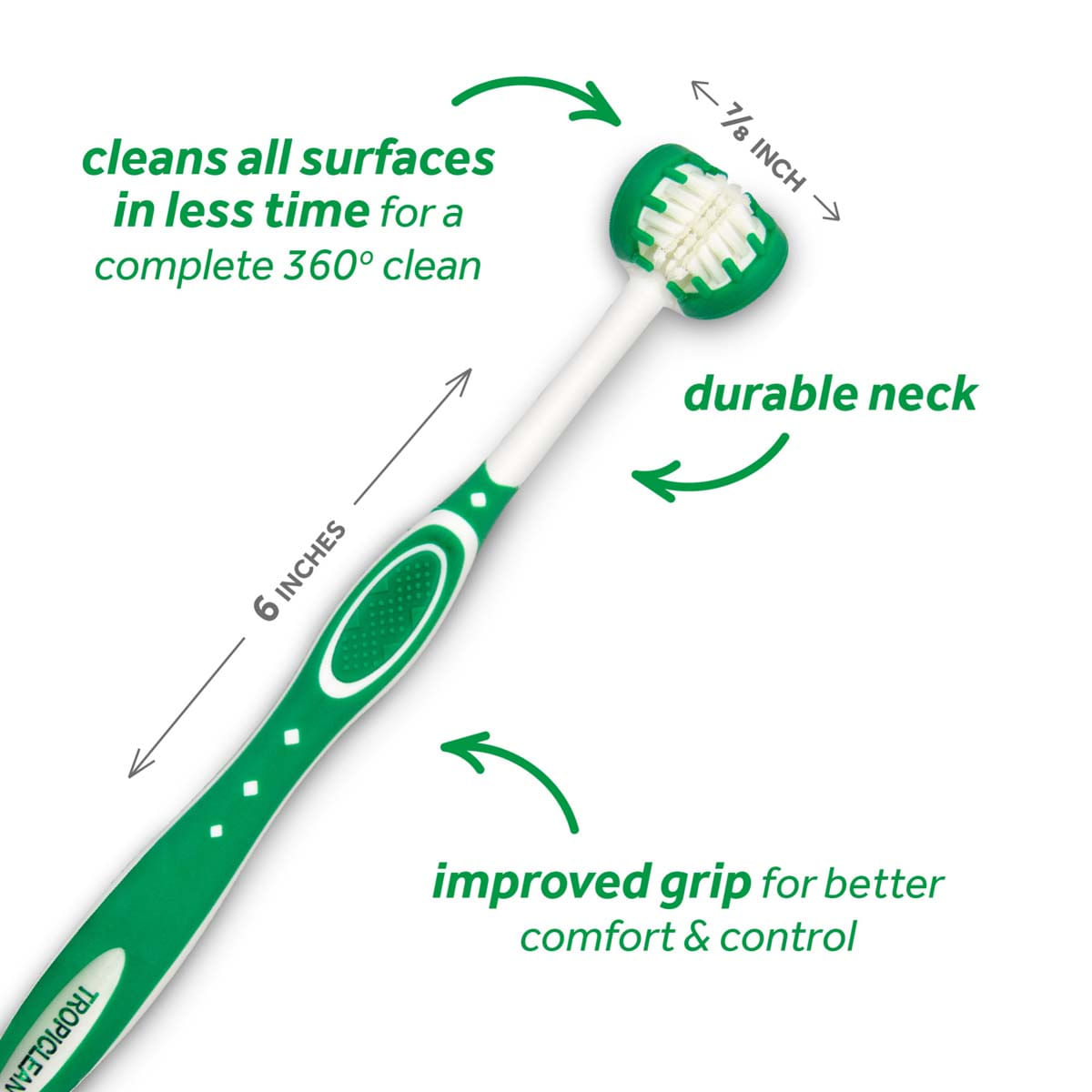 Triple Flex Toothbrush TropiClean For Small Dogs S - poza 5