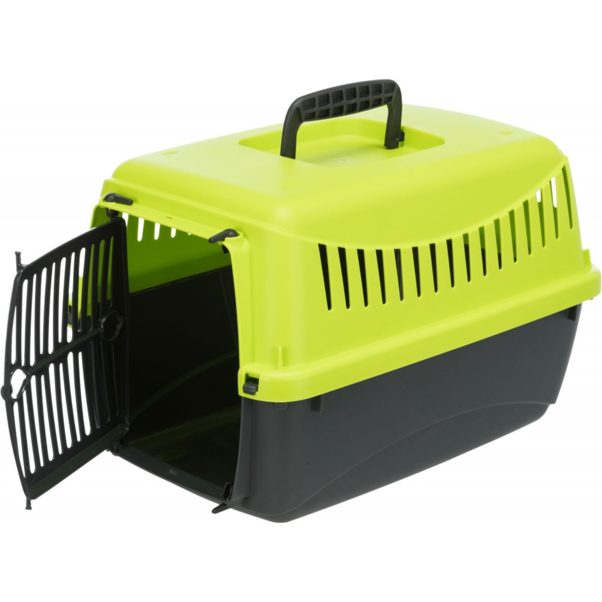 TRIXIE Capri, cușcă transport câini și pisici, XS(max. 2.5kg), plastic, deschidere frontală, verde și gri, 26 x 25 x 39 cm - poza 4