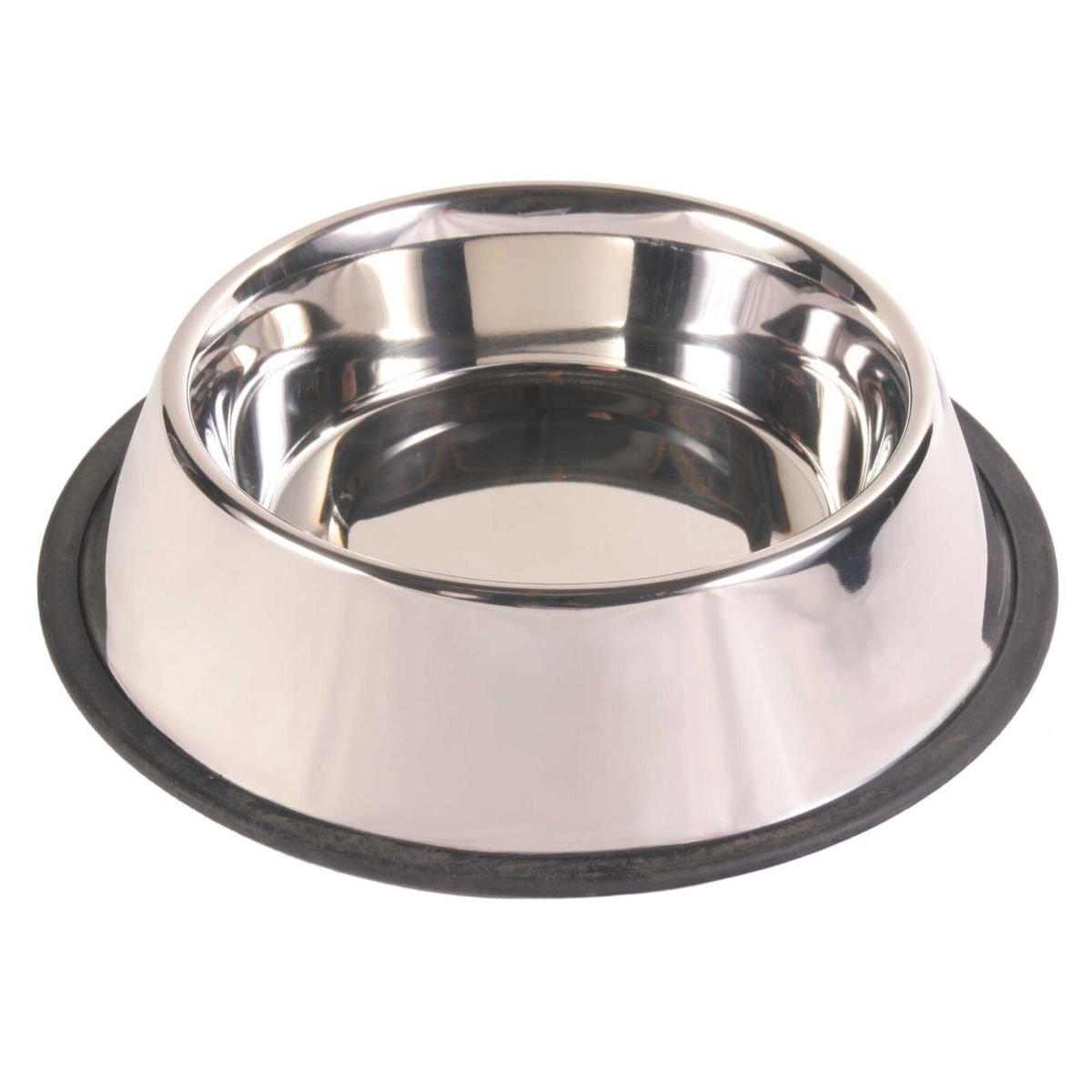 TRIXIE, castron câini, rotund, antiderapant, inox, argintiu, L-XL(2.8l, ⌀32cm) - poza 1