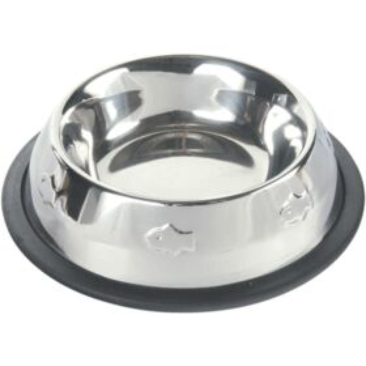 TRIXIE, castron pisici, rotund, antiderapant, inox, argintiu, 0.2l, ⌀15cm - poza 3