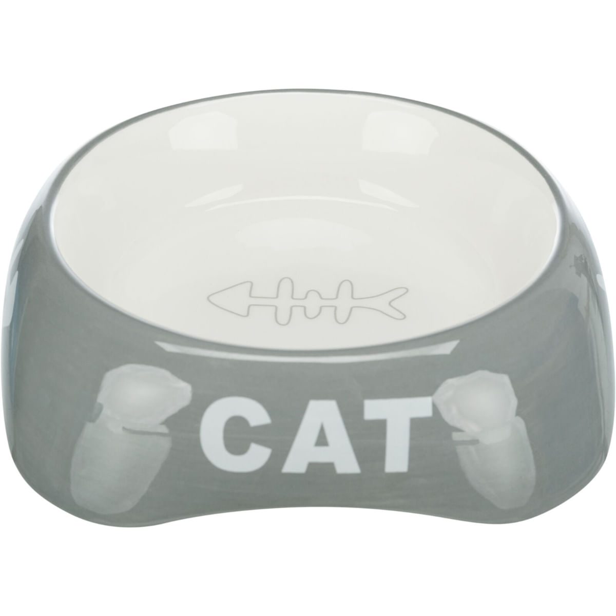 TRIXIE Cat, castron pisici, asimetric, ceramică, diverse culori, 0.2l, ⌀13cm - poza 3