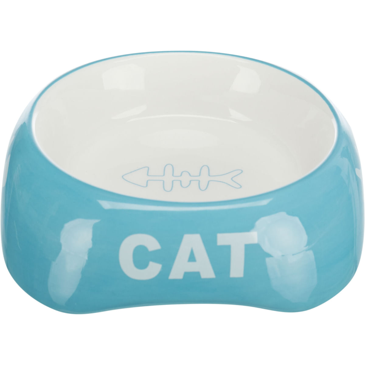 TRIXIE Cat, castron pisici, asimetric, ceramică, diverse culori, 0.2l, ⌀13cm - poza 4