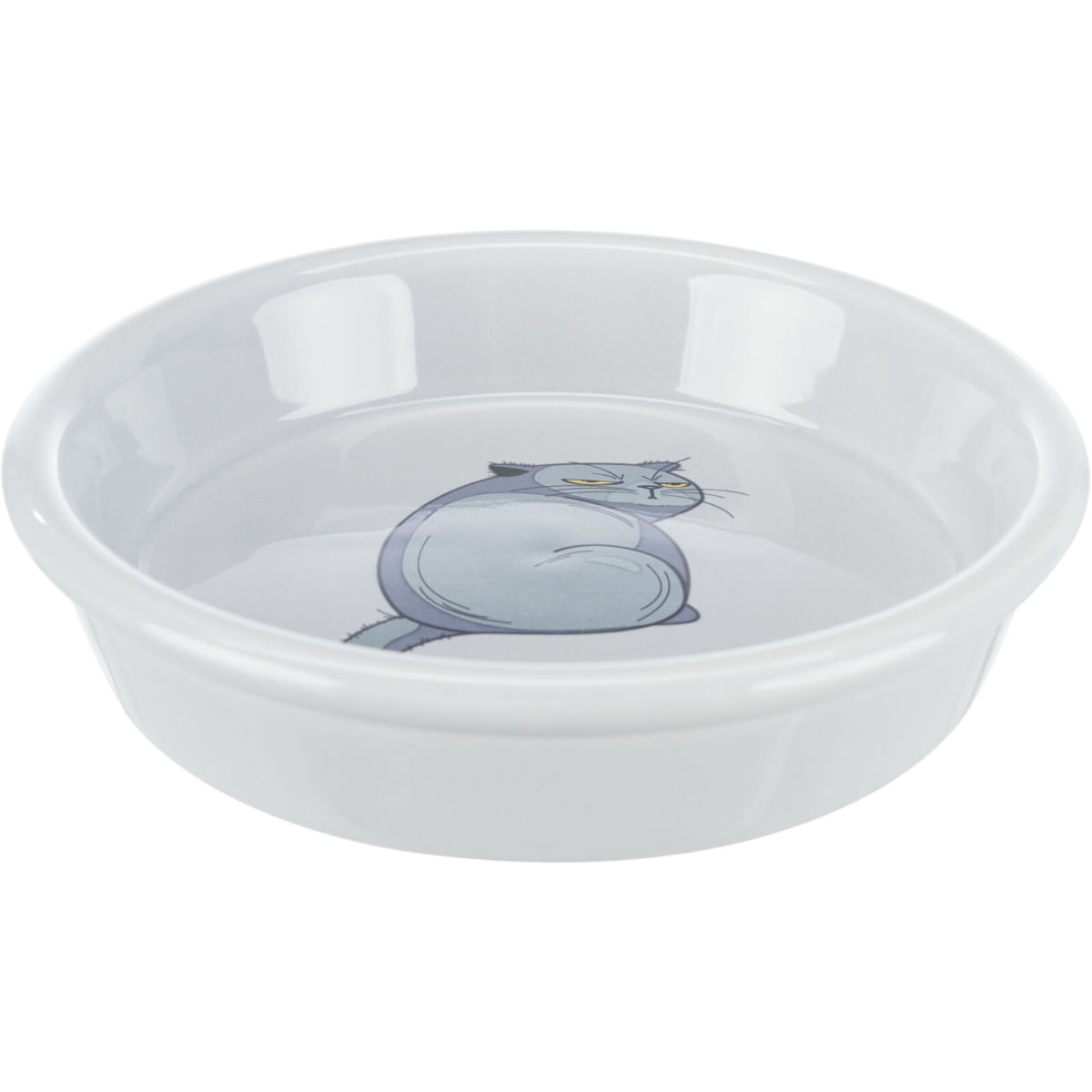 TRIXIE Cat, castron pisici, rotund, ceramică, gri, 0.25l, ⌀13cm