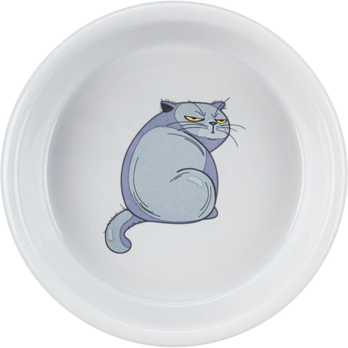 TRIXIE Cat, castron pisici, rotund, ceramică, gri, 0.25l, ⌀13cm - poza 3