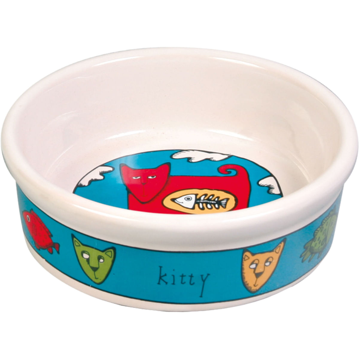 TRIXIE Cat Party, castron pisici, rotund, ceramică, diverse culori, XS-S(0.2l, ⌀12cm) - poza 4
