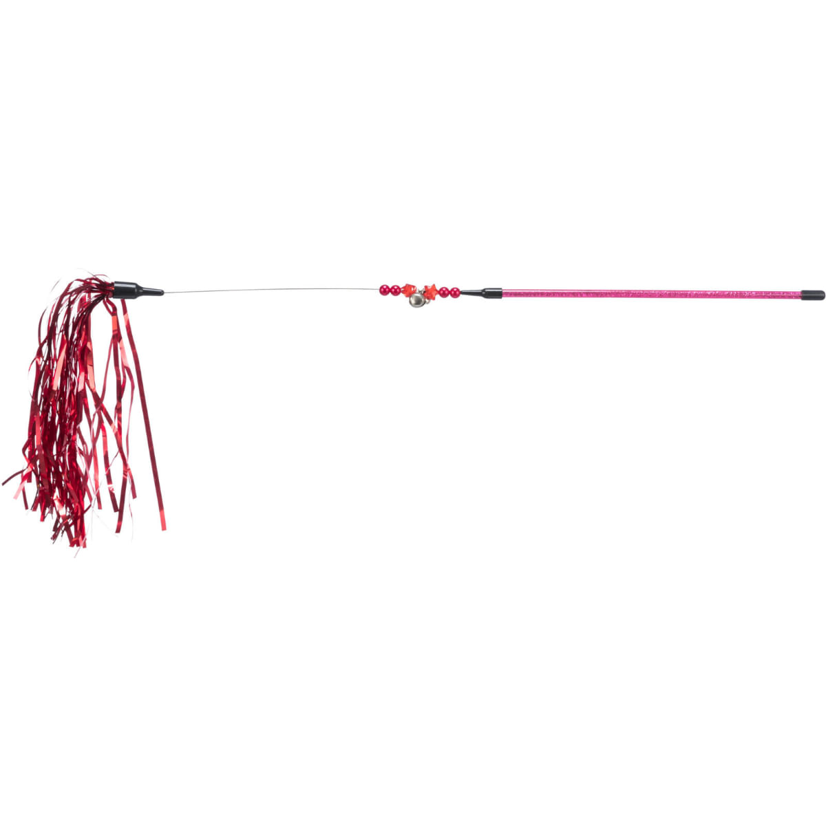 TRIXIE Christmas Beteala si Clopotel, jucărie undiță pisici, cu sunet, plastic, diverse culori, 48cm - poza 1