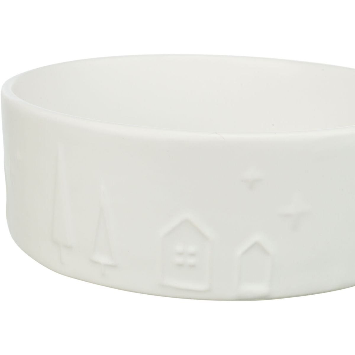 TRIXIE Christmas, castron câini, rotund, ceramică, alb, 0.8l, ⌀16cm - poza 4