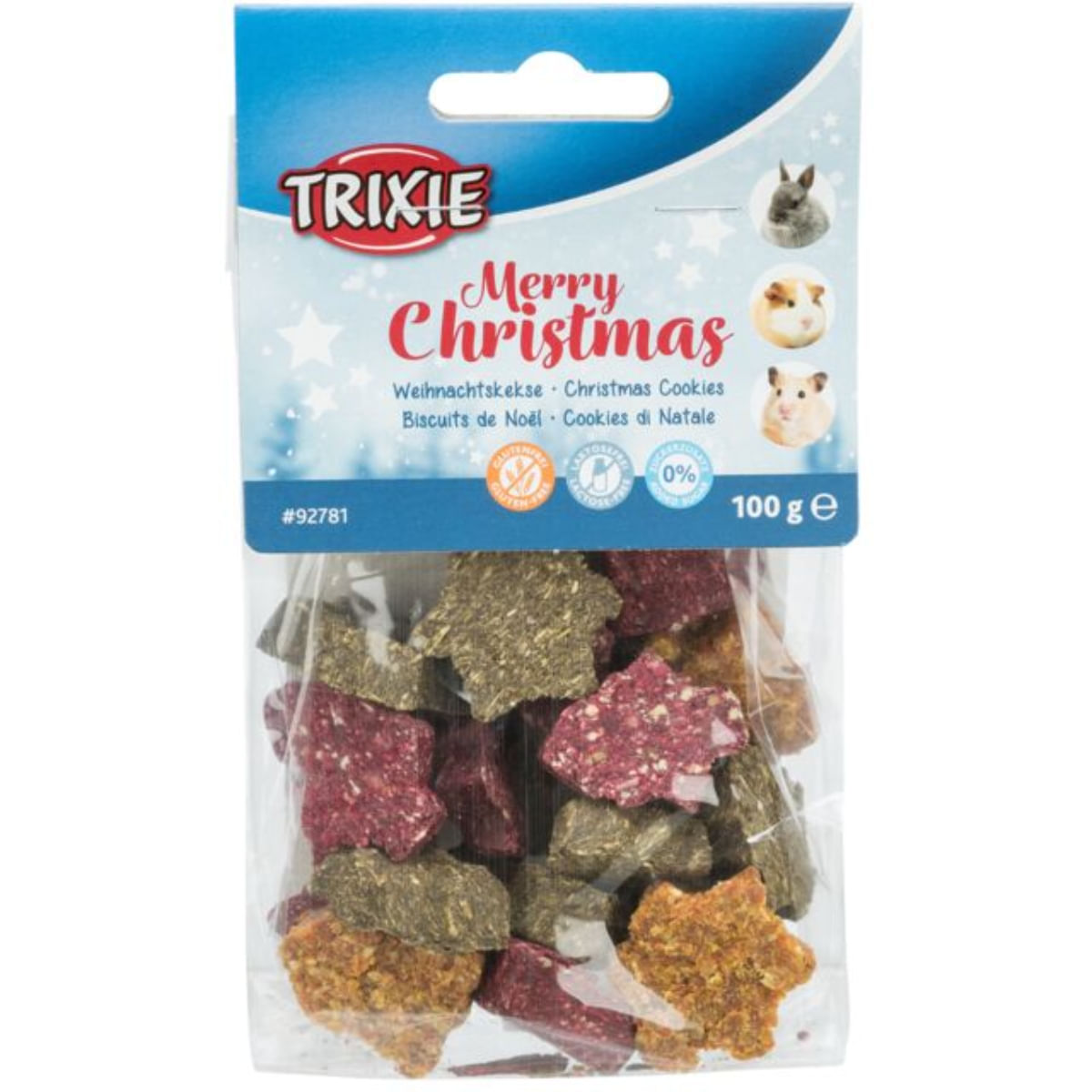 TRIXIE Christmas Cookie , Pui, plic recompense fără cereale câini, 100g - poza 1