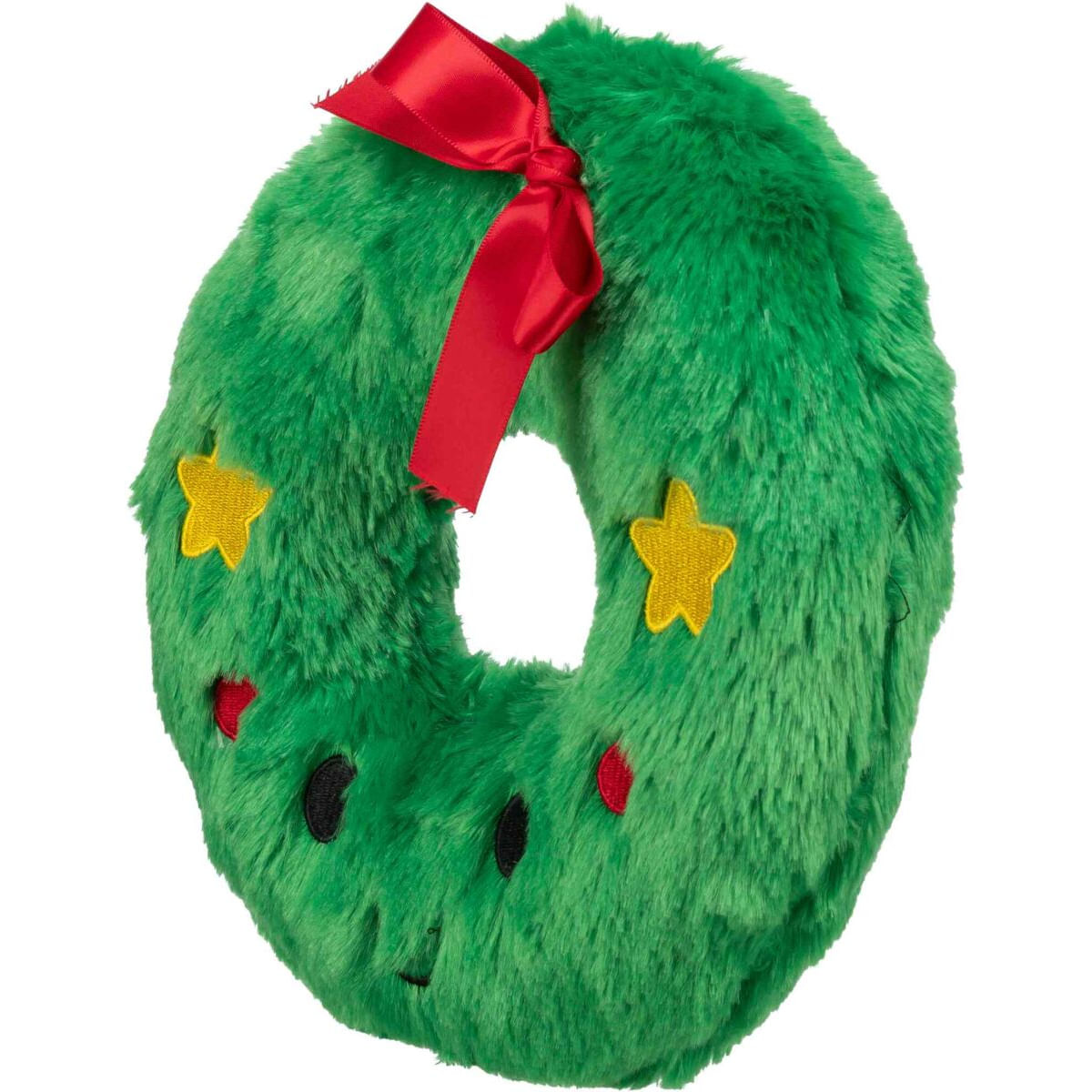 TRIXIE Christmas Coronita de Craciun, jucărie de pluș câini, cu sunet, pluș TRIXIE Christmas Coronita de Craciun, jucărie de pluș câini XS-XL, cu sunet, pluș, verde, 22cm - poza 3