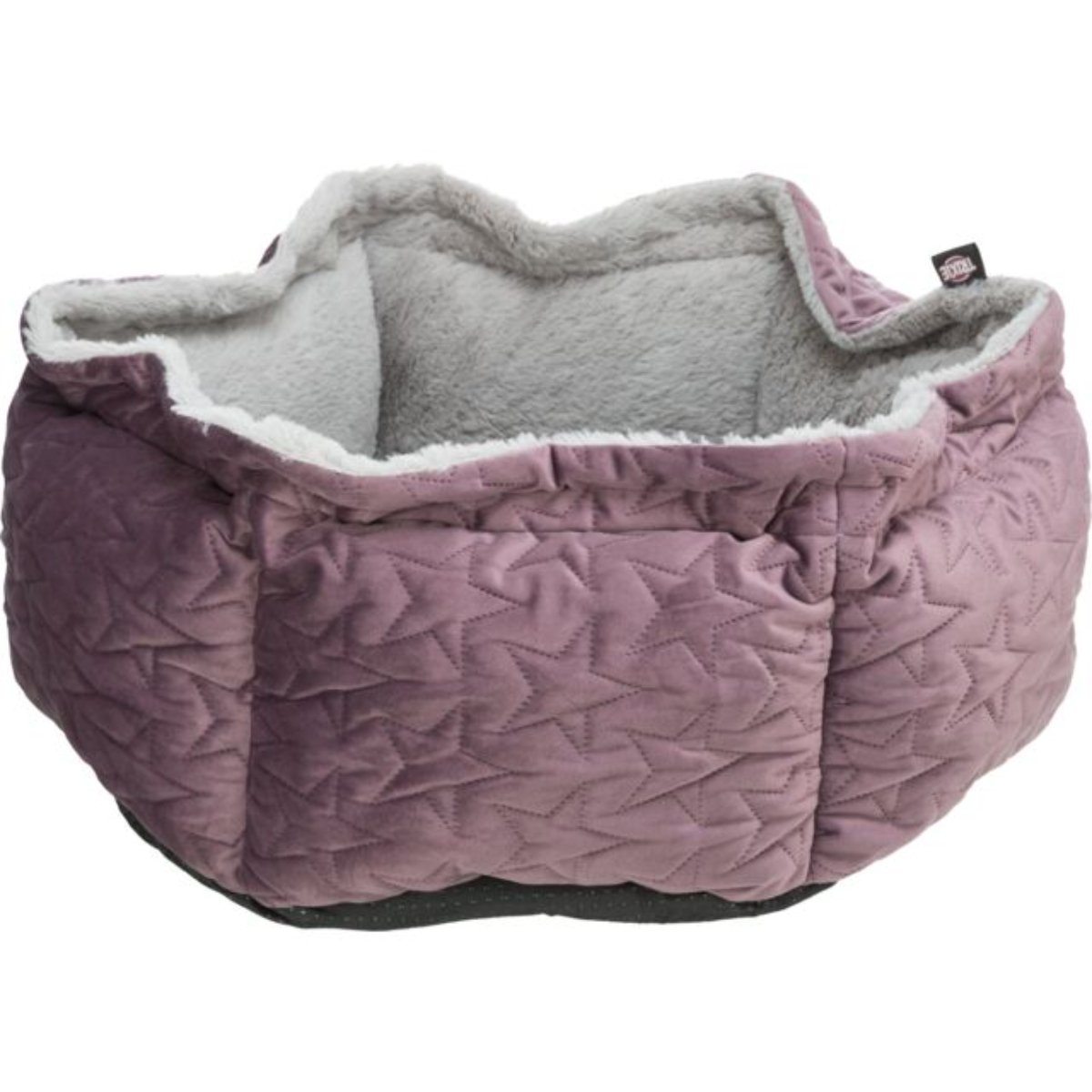 TRIXIE Christmas Estelle, pat rotund câini și pisici, XS, poliester, mov și gri, ⌀50 cm - poza 1