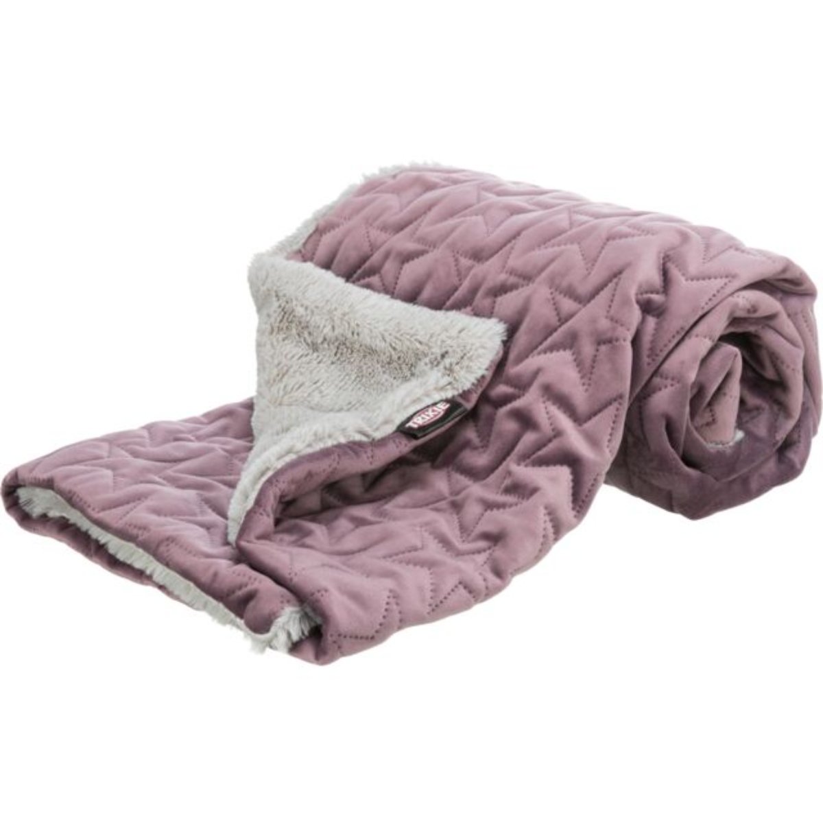 TRIXIE Christmas Estelle, pătură dreptunghiulară câini, S-XL, poliester, mov și gri - poza 1