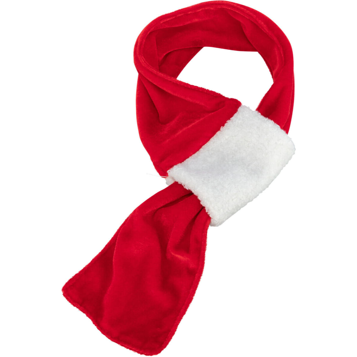 TRIXIE Christmas fular câini, pluș, alb și roșu, 70cm