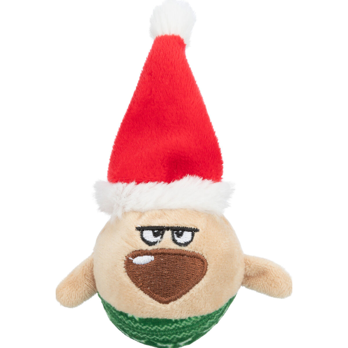 TRIXIE Christmas Gnom, jucărie de pluș câini XS-XL, cu sunet, pluș, maro și verde, 12cm - poza 2