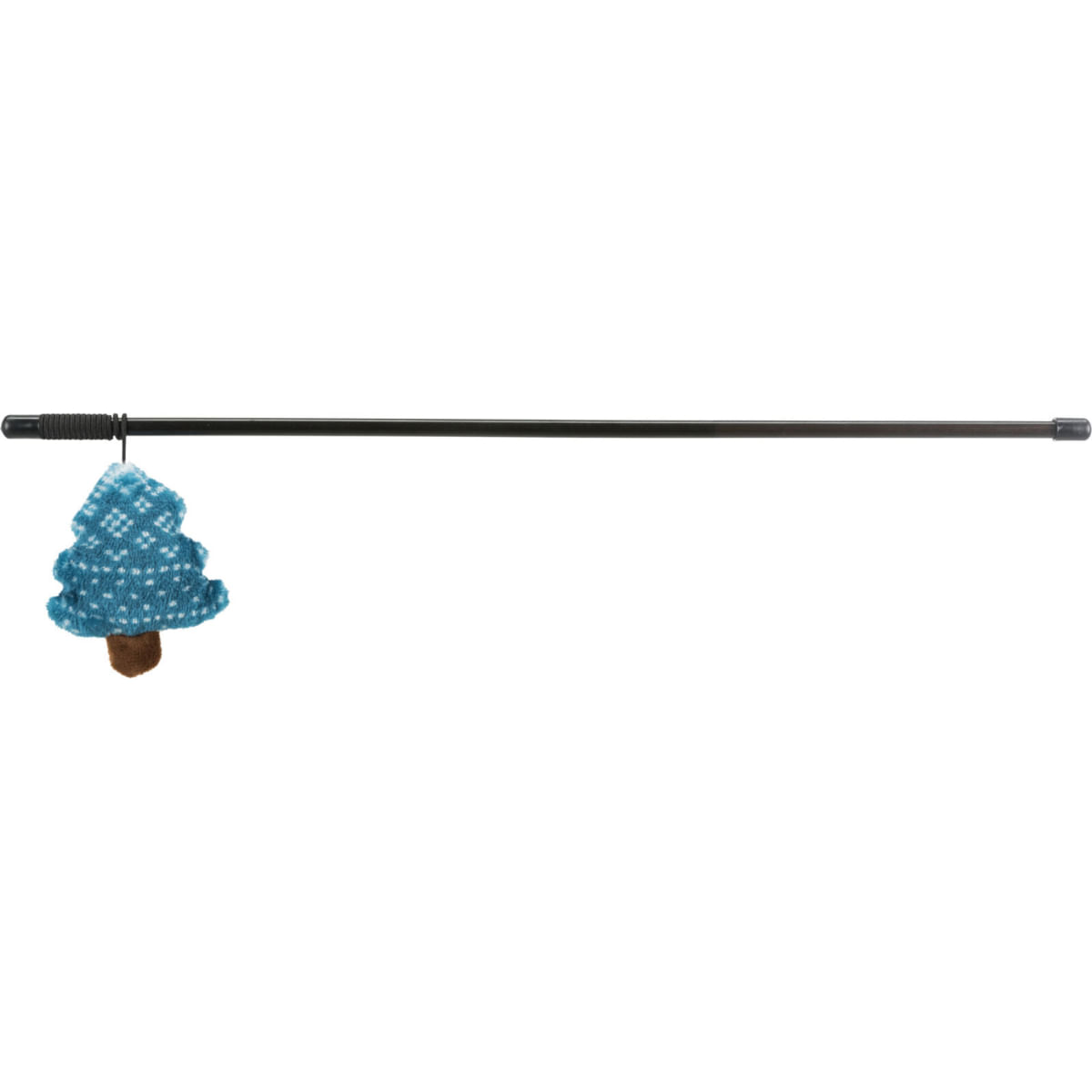 TRIXIE Christmas Minge, Brad sau Turta Dulce, jucărie undiță pisici, activități fizice, plastic, negru și albastru, 46cm - poza 2