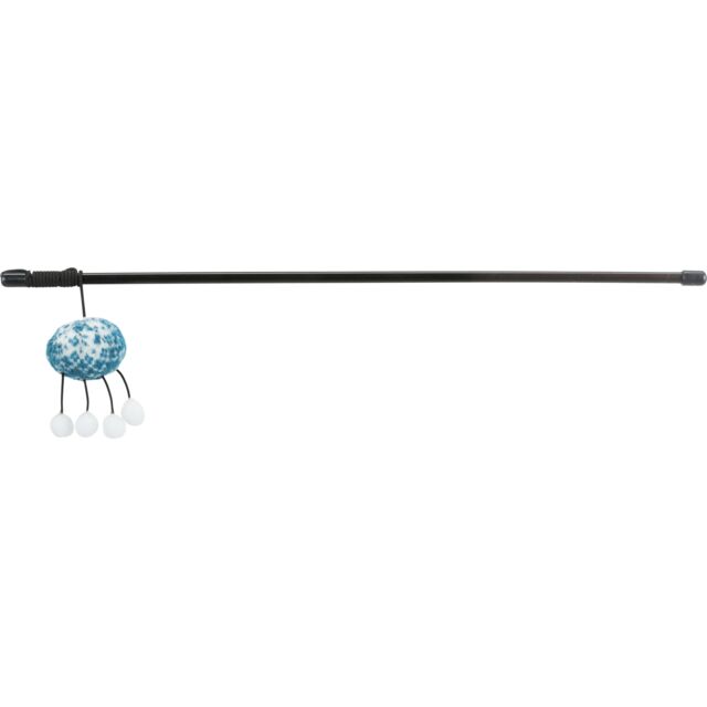 TRIXIE Christmas Minge, Brad sau Turta Dulce, jucărie undiță pisici, activități fizice, plastic, negru și albastru, 46cm - poza 4