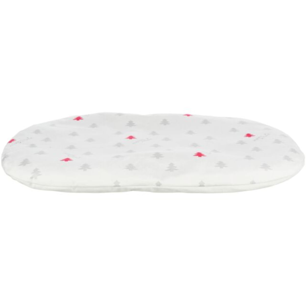 TRIXIE Christmas Nivia, pernă oval câini, XS-M, poliester, antiderapant, alb, 70 x 47 cm - poza 1