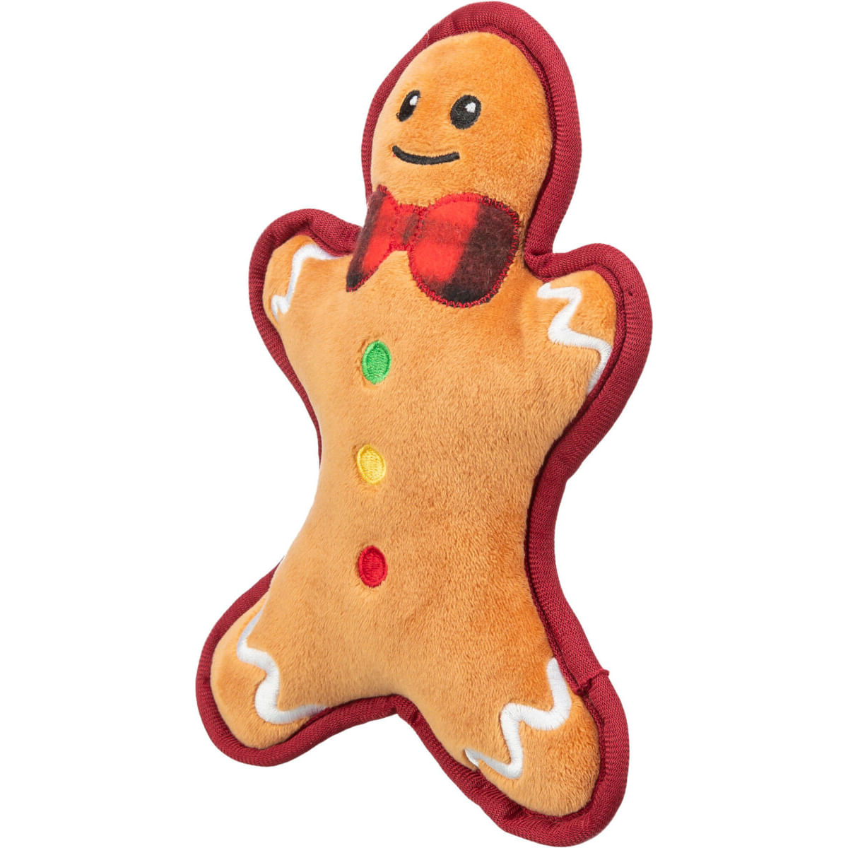TRIXIE Christmas Omulet de Turta Dulce, jucărie de pluș câini, pluș TRIXIE Christmas Omulet de Turta Dulce, jucărie de pluș câini XS-XL, pluș, maro și roșu, 22cm - poza 3