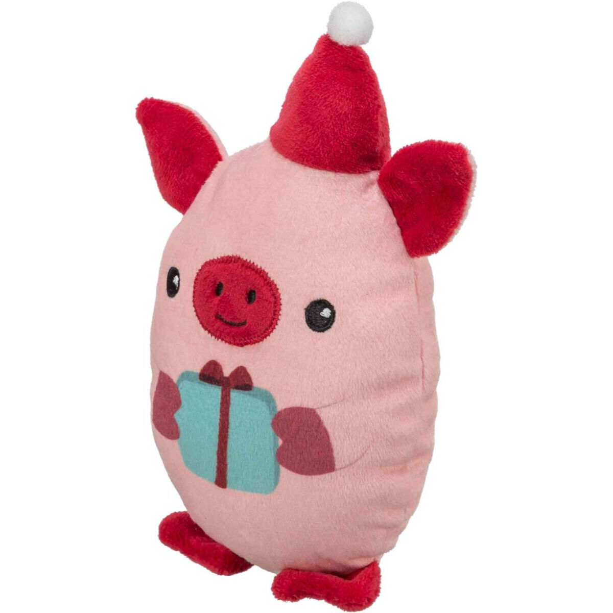 TRIXIE Christmas Purcel, jucărie de pluș câini, pluș TRIXIE Christmas Purcel, jucărie de pluș câini XS-M, pluș, roz și roșu, 19cm - poza 3