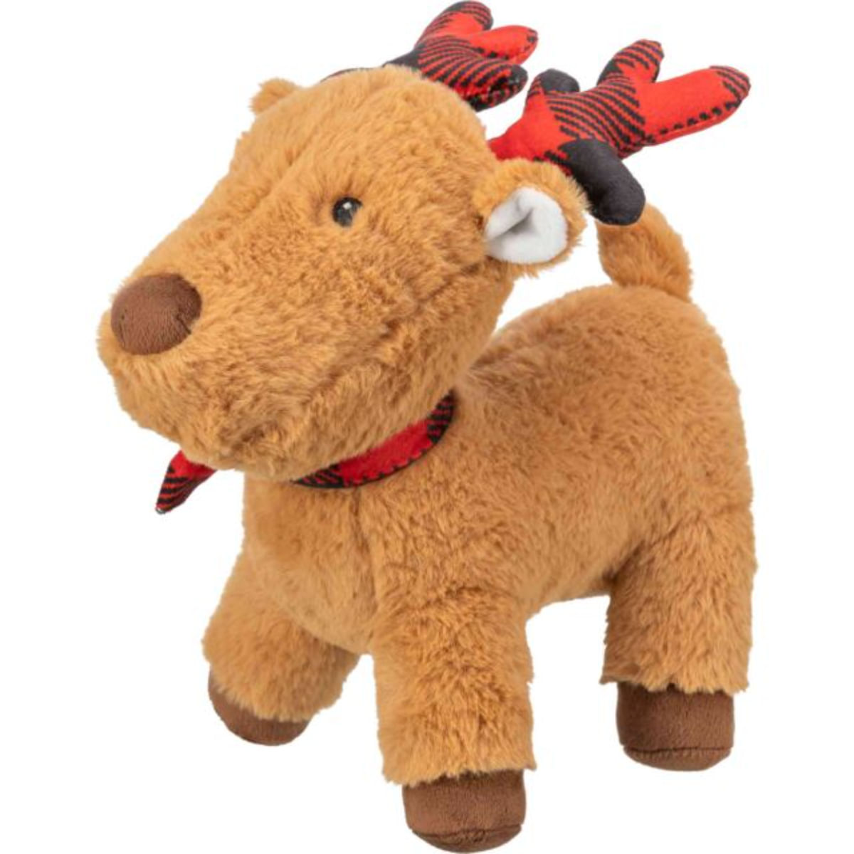 TRIXIE Christmas Ren, jucărie de pluș câini, cu sunet, pluș TRIXIE Christmas Ren, jucărie de pluș câini XS-XL, cu sunet, pluș, maro și roșu, 29cm - poza 2