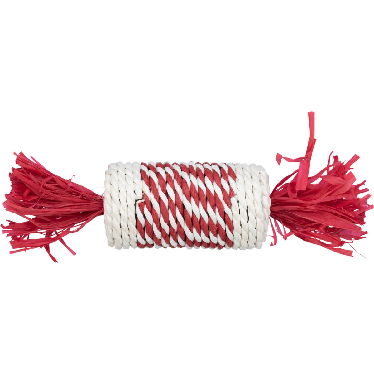 TRIXIE Christmas Rola Invelita, jucărie stimulare pândă pisici, activități fizice, carton, alb și roșu, 18cm - poza 1