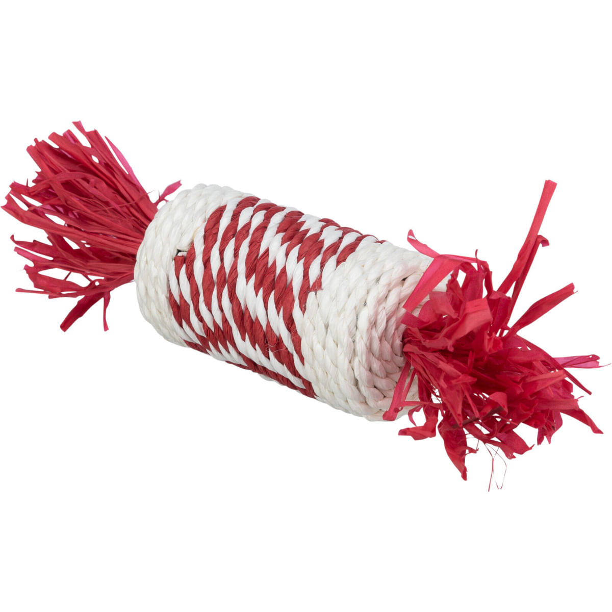 TRIXIE Christmas Rola Invelita, jucărie stimulare pândă pisici, activități fizice, carton, alb și roșu, 18cm - poza 3
