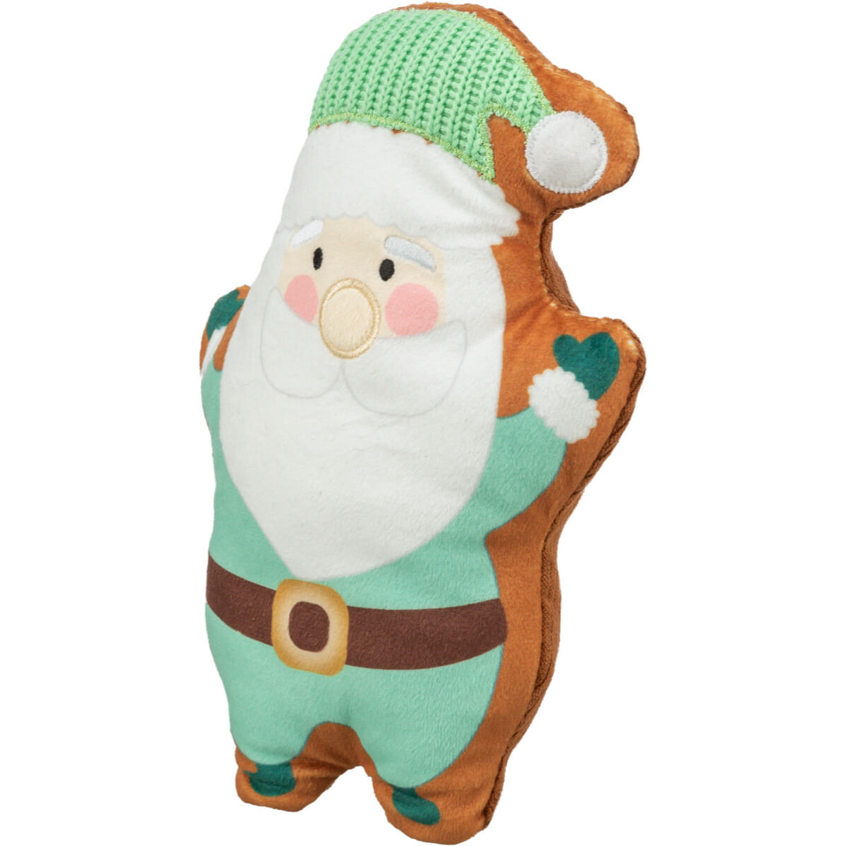 TRIXIE Christmas Santa Claus, jucărie de pluș câini, pluș TRIXIE Christmas Santa Claus, jucărie de pluș câini XS-XL, pluș, verde și alb, 22cm - poza 3