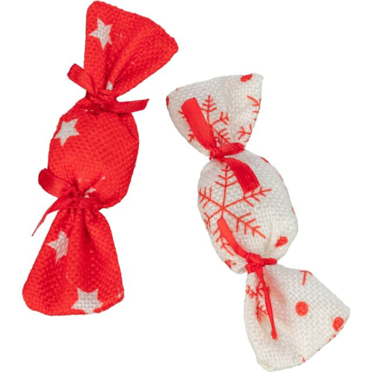 TRIXIE Christmas Set Bomboane cu foşnet, jucărie stimulare pândă pisici, cu sunet, poliester, alb și roșu, 11cm - poza 1