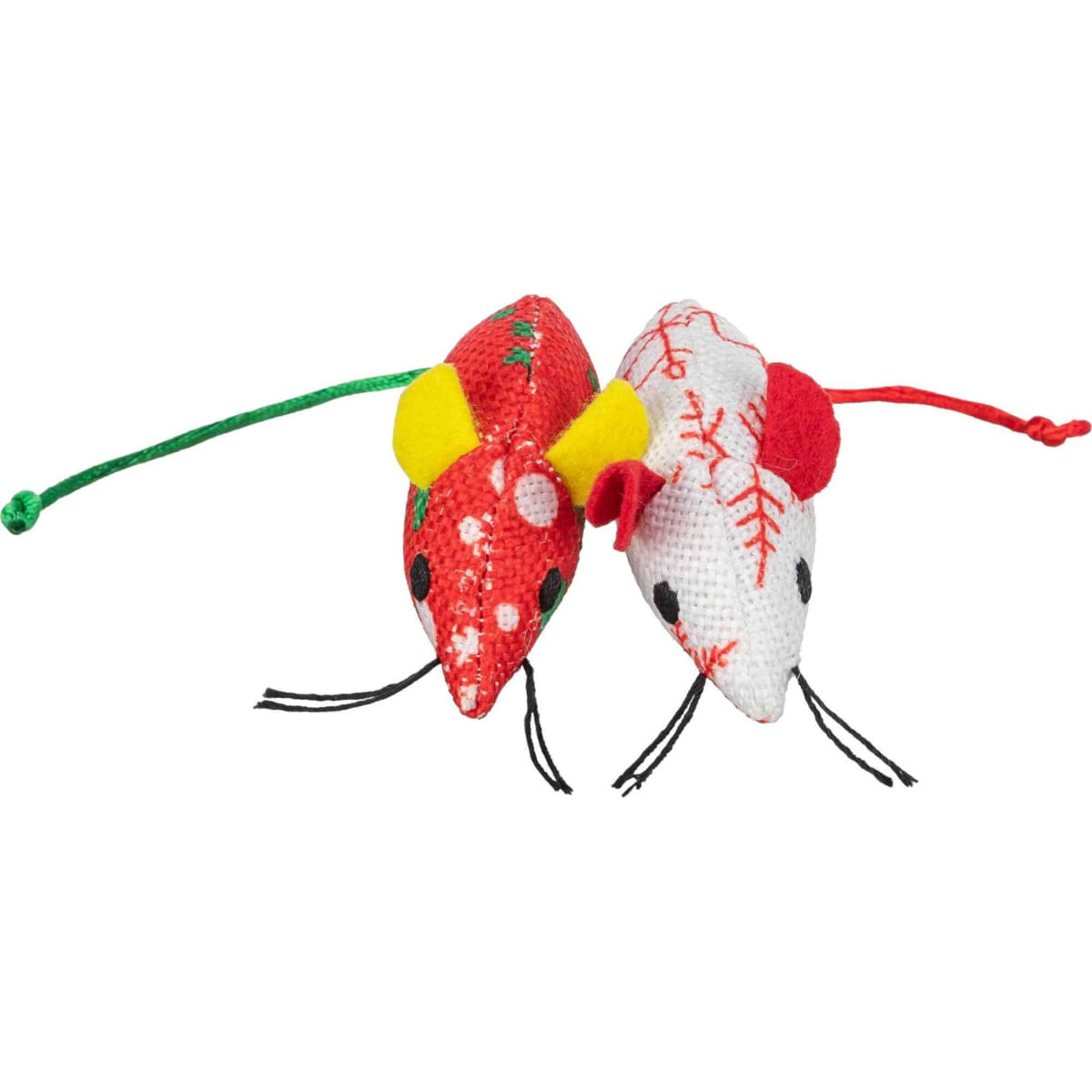 TRIXIE Christmas Set Soareci, jucărie stimulare pândă pisici, poliester, alb și portocaliu, 7cm - poza 1