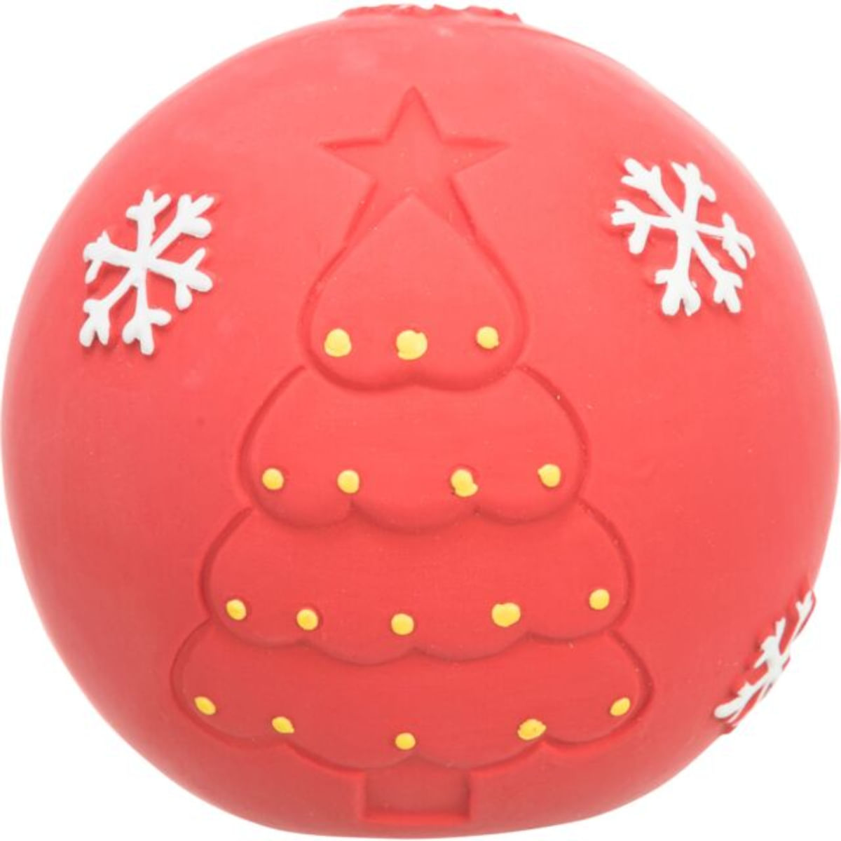 TRIXIE Christmas Xmas Glob, jucărie de aport câini, XS-XL, latex, cu sunet, activități fizice, roșu, ⌀8 cm - poza 2