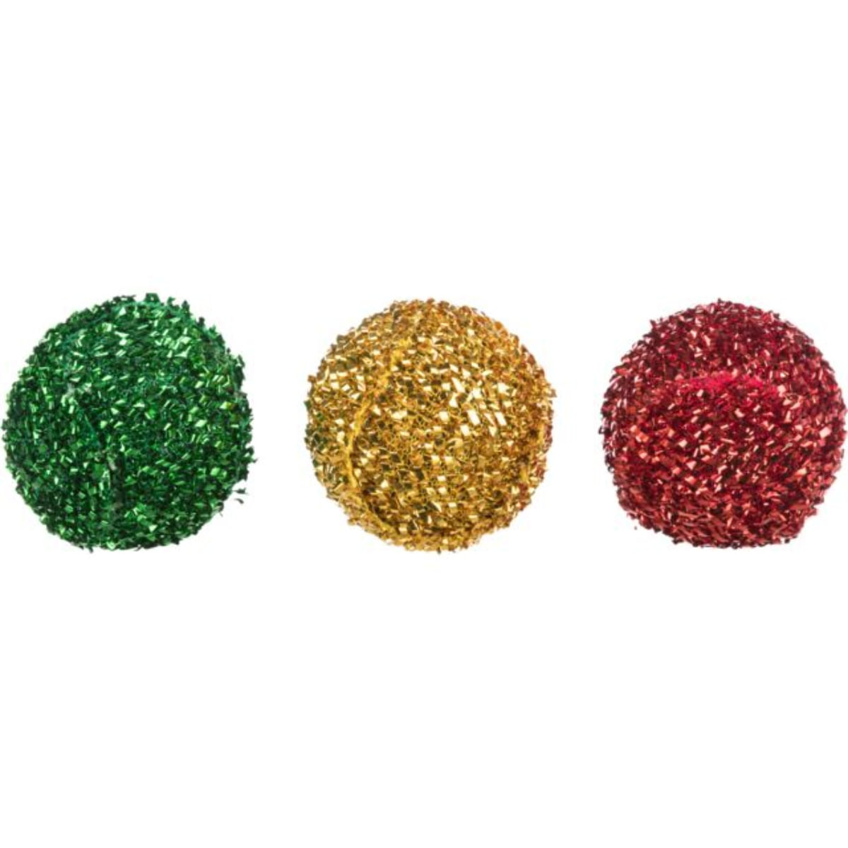 TRIXIE Christmas Xmas, jucărie minge pisici, poliester, cu sunet, activități fizice, diverse culori, ⌀4 cm - poza 2