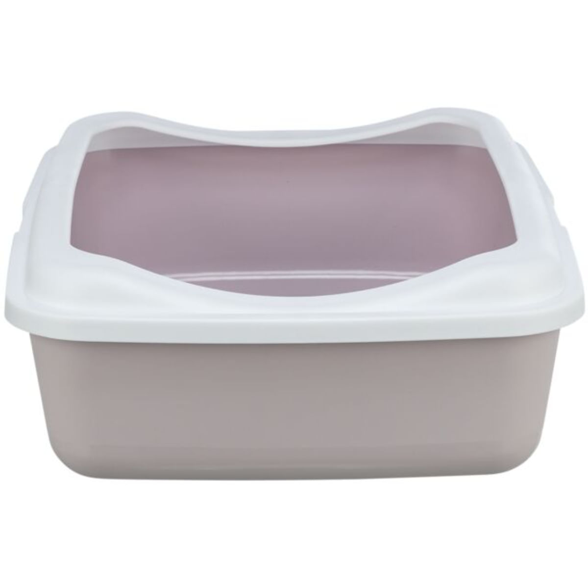 TRIXIE Classic, litieră pisici, cu ramă, alb și lila, 37x15x48 cm - poza 3