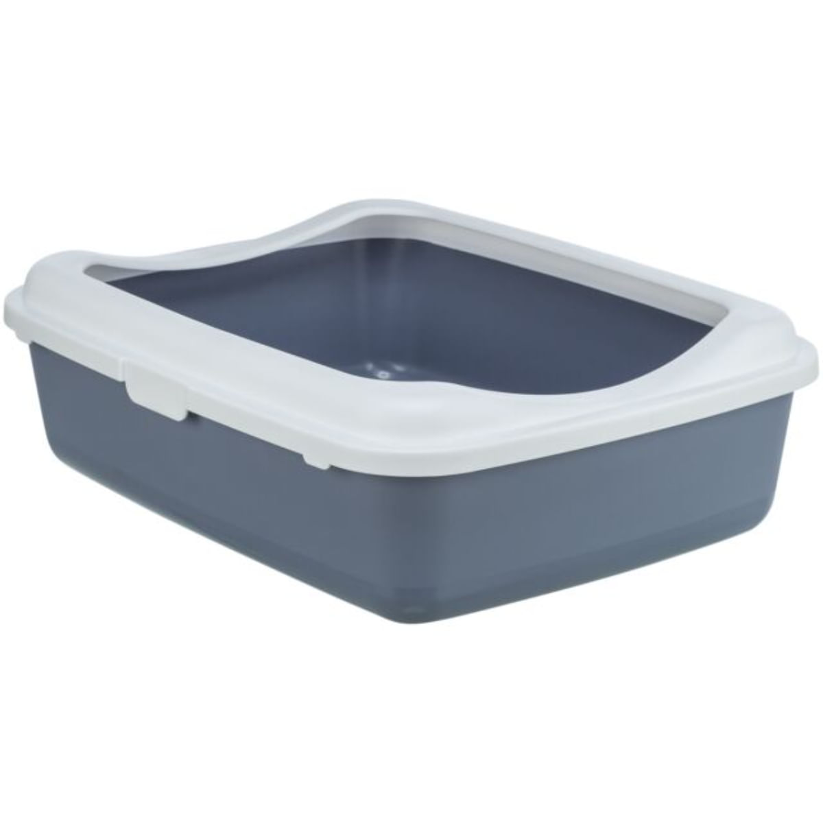 TRIXIE Classic, litieră pisici, cu ramă, alb și mov, 37x15x48 cm - poza 1