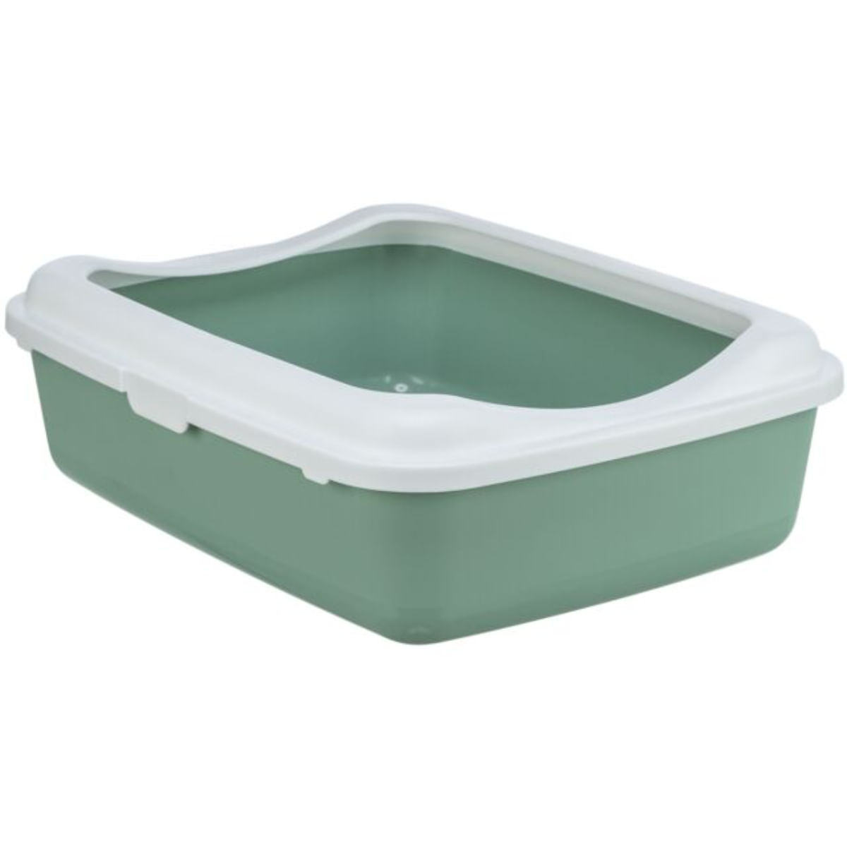 TRIXIE Classic, litieră pisici, cu ramă, alb și verde, 37x15x48 cm - poza 2