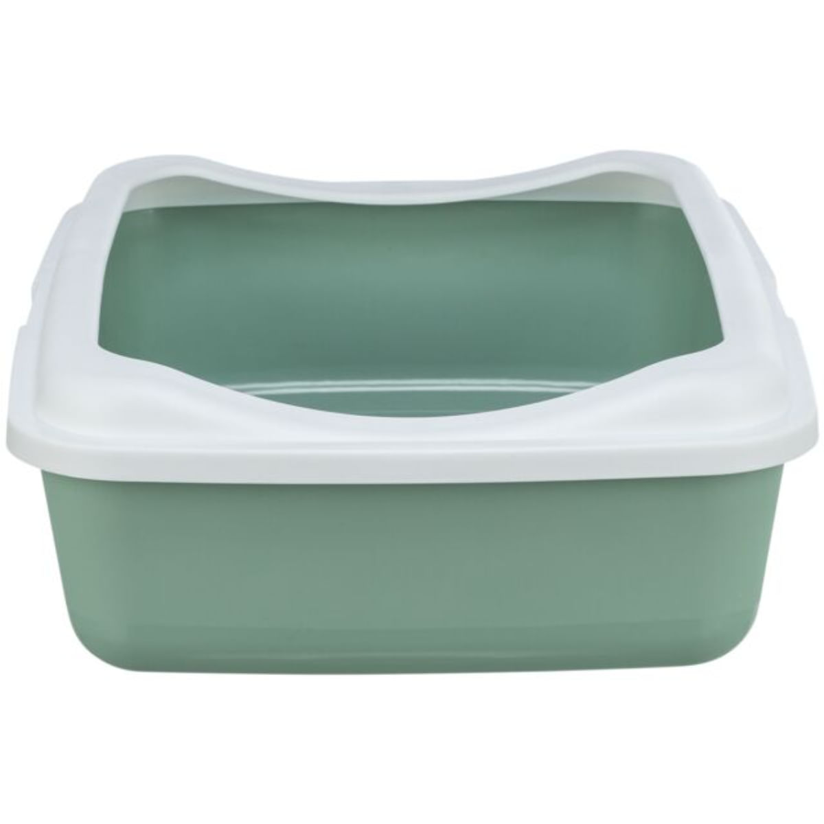 TRIXIE Classic, litieră pisici, cu ramă, alb și verde, 37x15x48 cm - poza 3