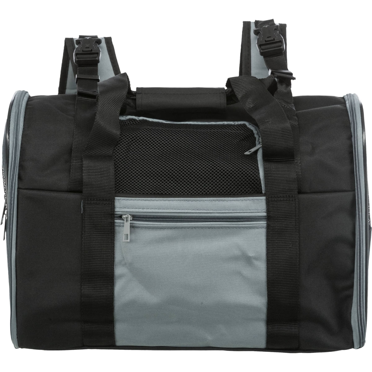 TRIXIE Connor, rucsac transport câini și pisici, XS-S(max. 8kg), nylon, deschidere laterală, cu curea de umăr, negru și gri, 42 x 30 x 21 cm - poza 3