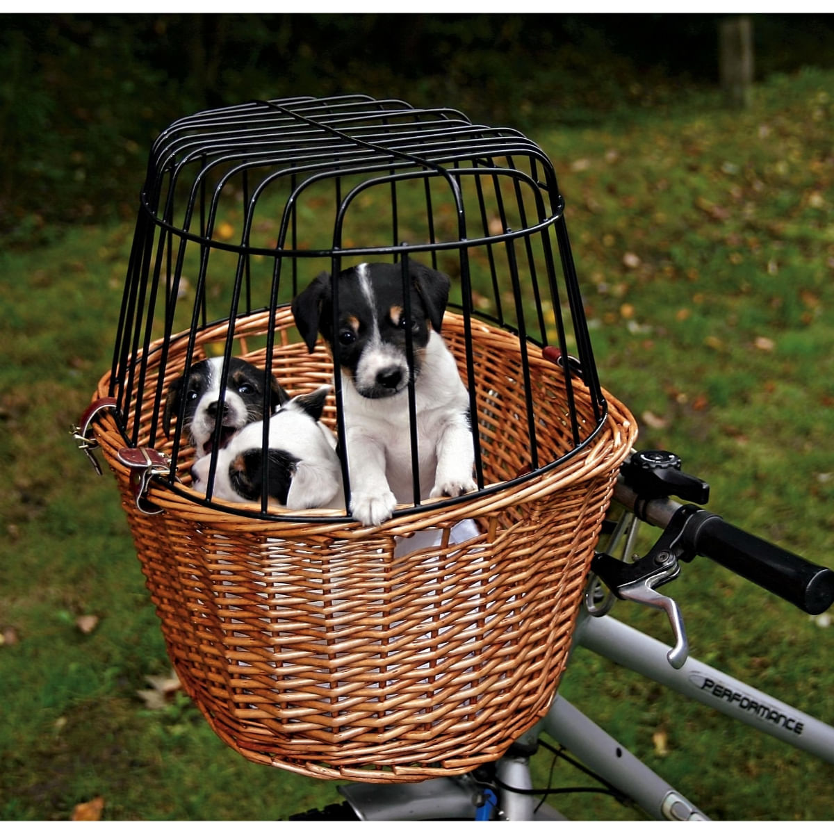 TRIXIE, coș bicicletă câini și pisici XS(max. 5kg), răchită, deschidere superioară, maro, 44 x 48 x 33 cm - poza 3