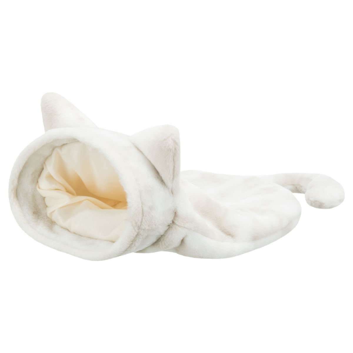 TRIXIE Cuddly Bag Nelli, pătură asimetrică pisici, plus, alb și bej, 34 x 23 x 55 cm - poza 1