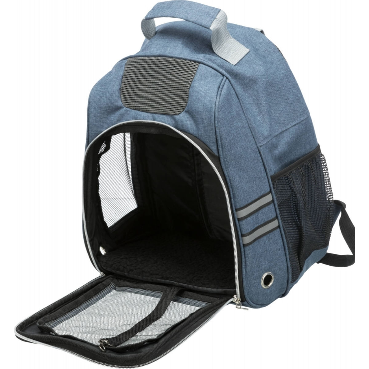 TRIXIE Dan, rucsac transport câini și pisici, XS-S(max. 6kg), poliester, deschidere frontală, cu curea de umăr, albastru, 36 x 44 x 26 cm - poza 4