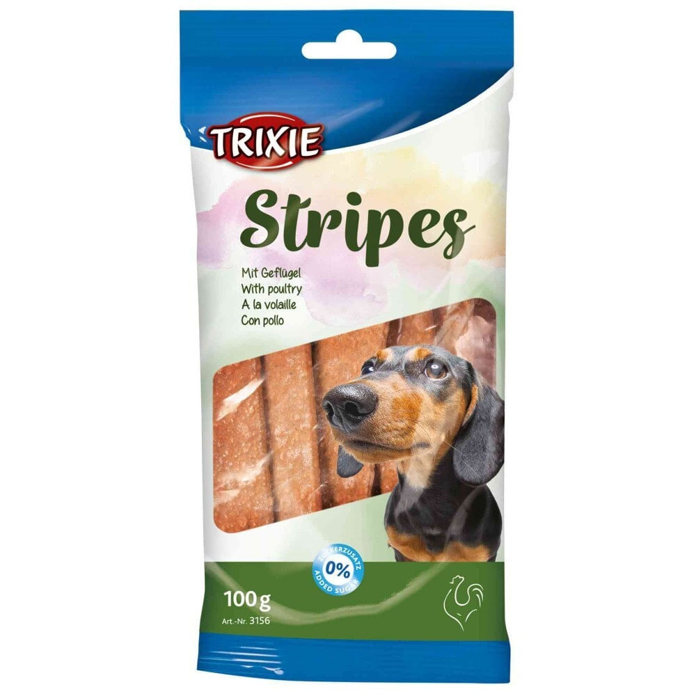 Trixie Fasii Plate cu Pui, 100 g, 10 bucati - poza 1