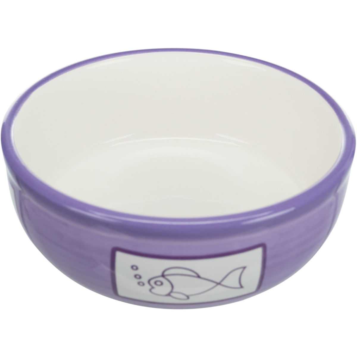TRIXIE Fish, castron pisici, rotund, ceramică, diverse culori, 0.35l, ⌀13cm