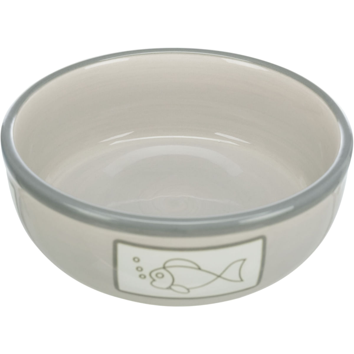 TRIXIE Fish, castron pisici, rotund, ceramică, diverse culori, 0.35l, ⌀13cm - poza 3