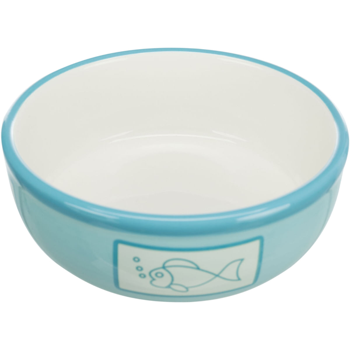 TRIXIE Fish, castron pisici, rotund, ceramică, diverse culori, 0.35l, ⌀13cm - poza 4