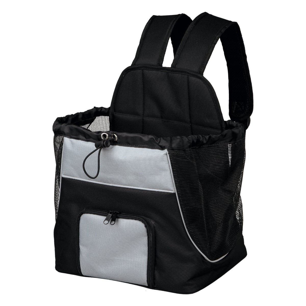 TRIXIE, geantă transport câini și pisici, XS(max. 5kg), nylon, deschidere frontală&laterală, cu rotile, negru și gri, 32 x 37 x 24 cm - poza 3