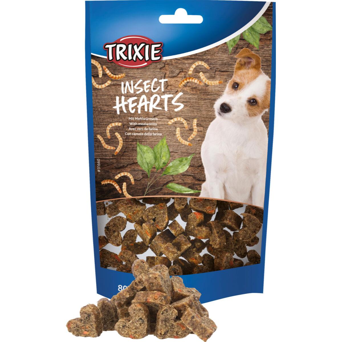 TRIXIE Hearts, XS-XL, Insecte, punguță recompense fără cereale câini, alergii, 80g - poza 2