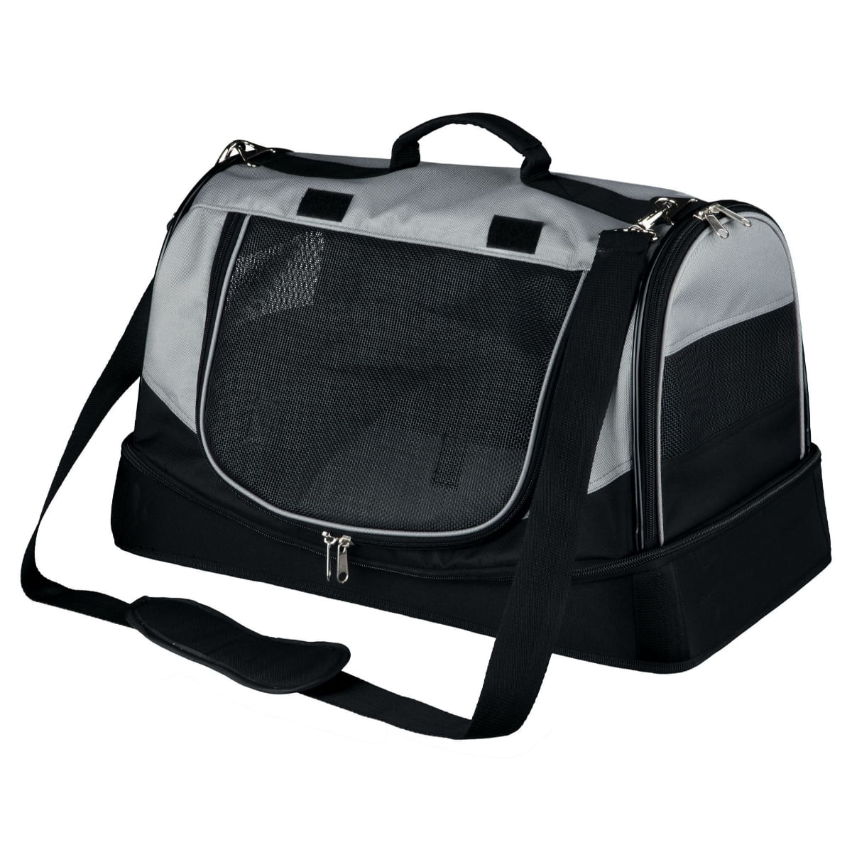 TRIXIE Holly, geantă transport câini și pisici, XS-M(max. 15kg), poliester, deschidere frontală&laterală, cu buzunare, negru și gri, 30 x 30 x 50 cm - poza 3