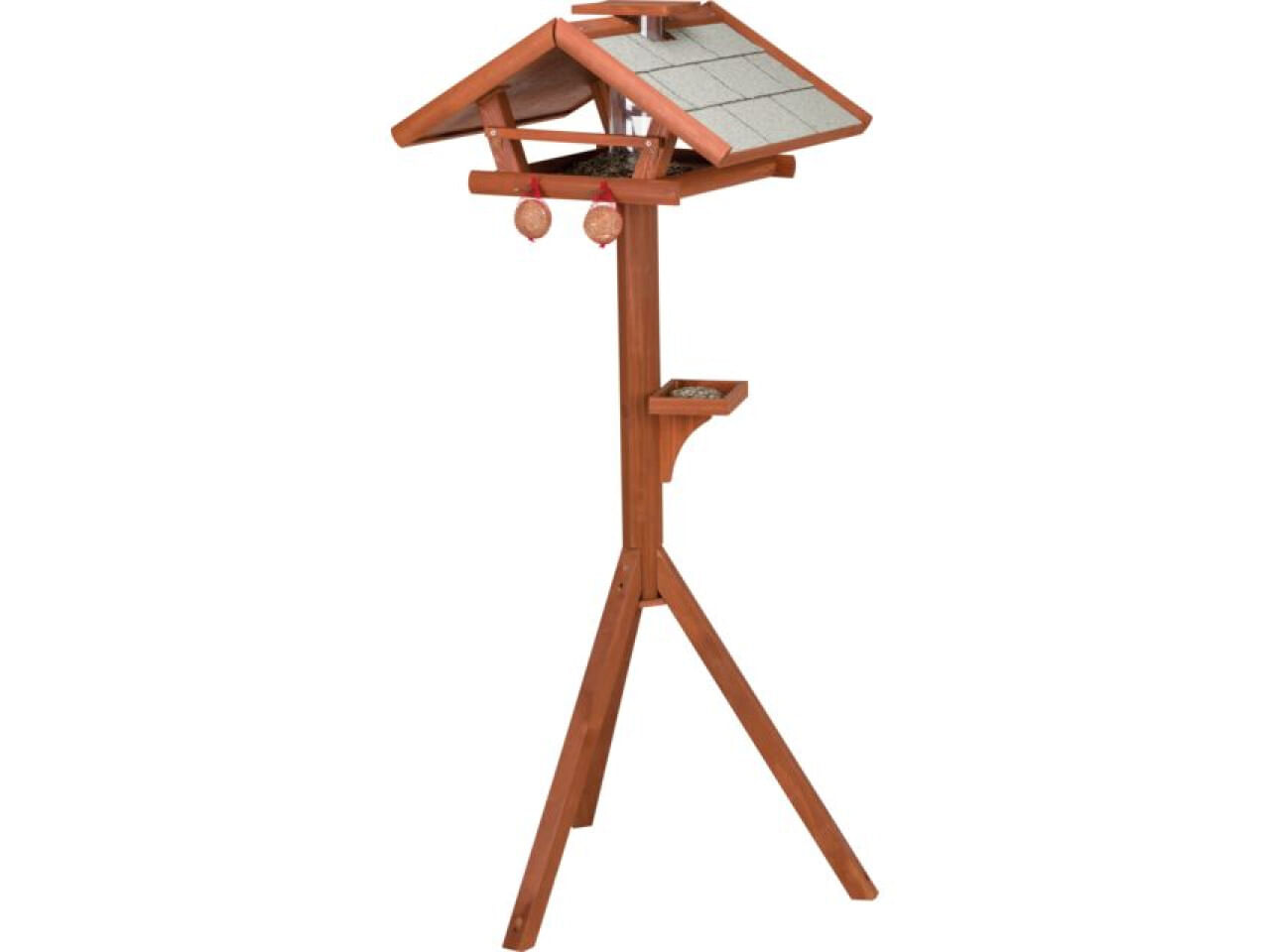 TRIXIE, hranitor exterior cu stativ, pasari, lemn de pin, maro, 55 x 27 x 53 cm TRIXIE, hranitor exterior cu stativ, pasari, lemn de pin, maro - poza 1