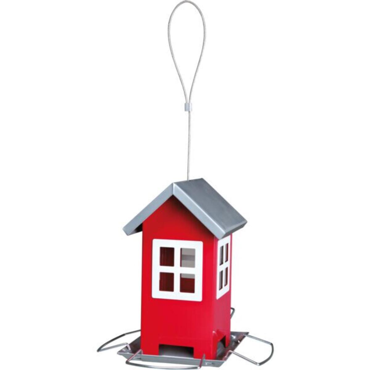 TRIXIE, hranitor exterior, pasari, metal, rosu, 20cm - poza 1